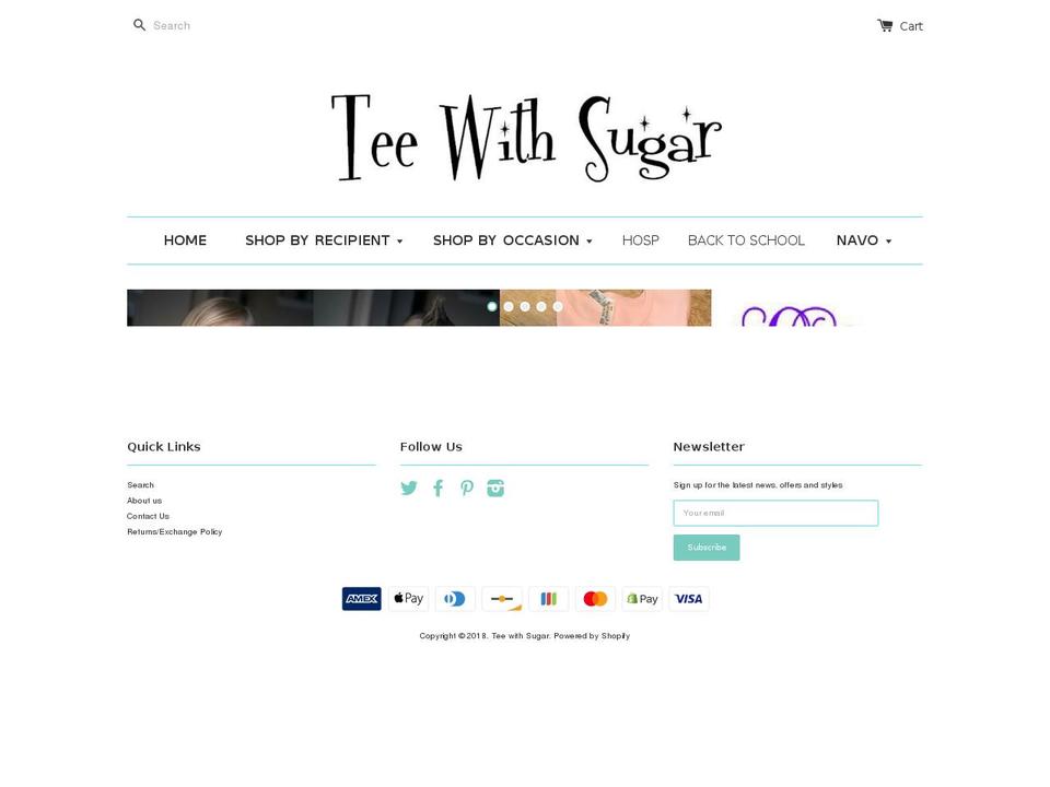 teewithsugar.com — Shopify storefront screenshot