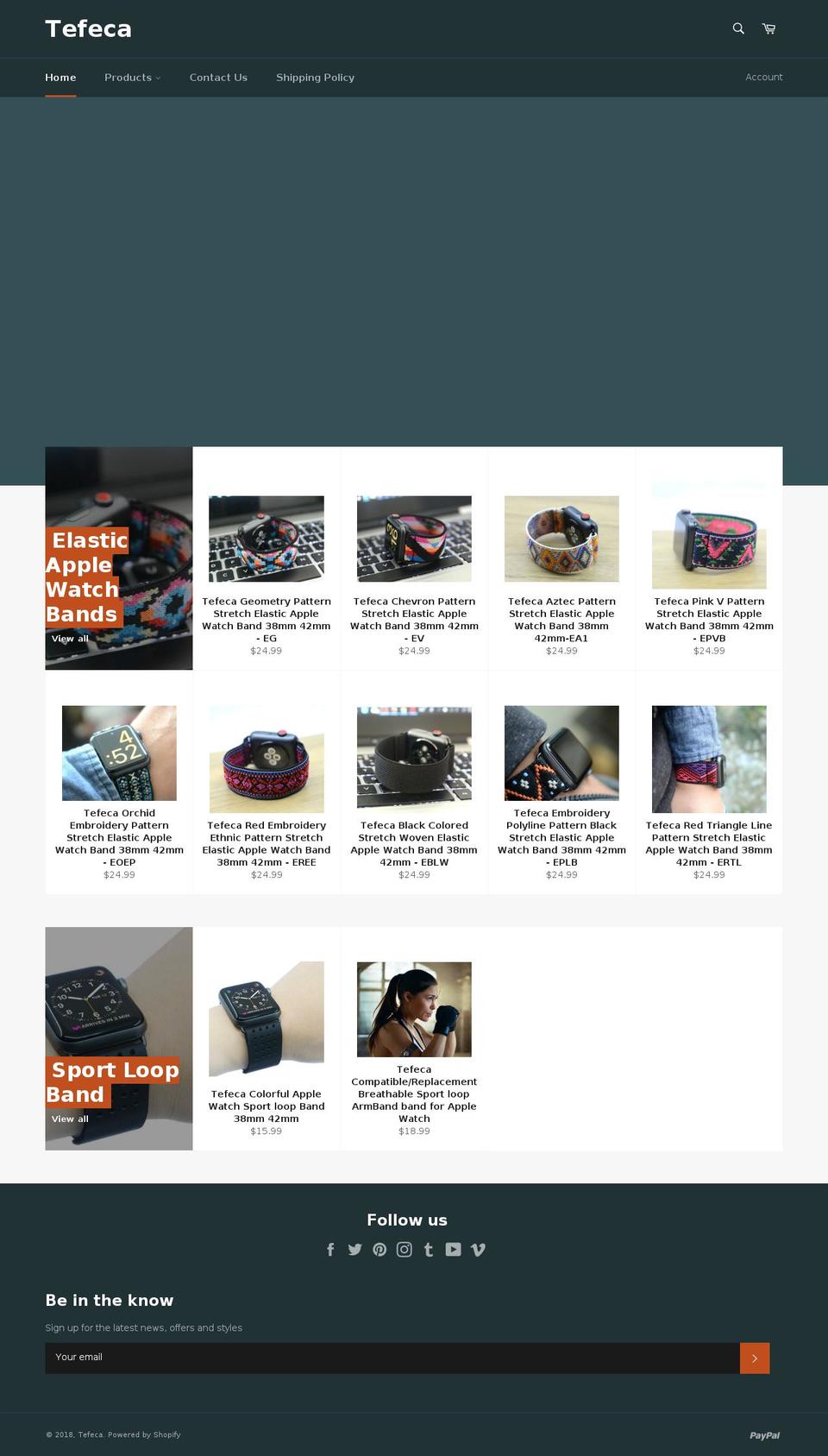 tefeca.com shopify website screenshot