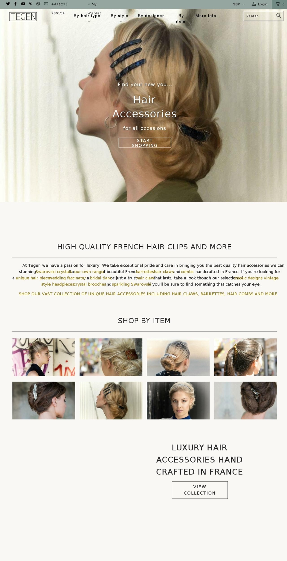tegenaccessories.com — Shopify storefront screenshot