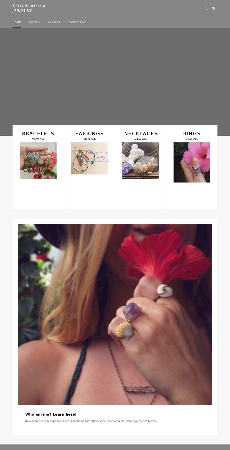 tehanialoha.com shopify website screenshot