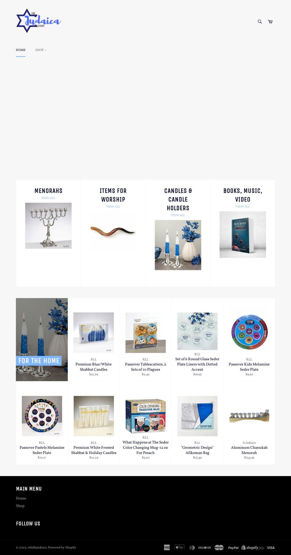 tehillajudaica.org shopify website screenshot
