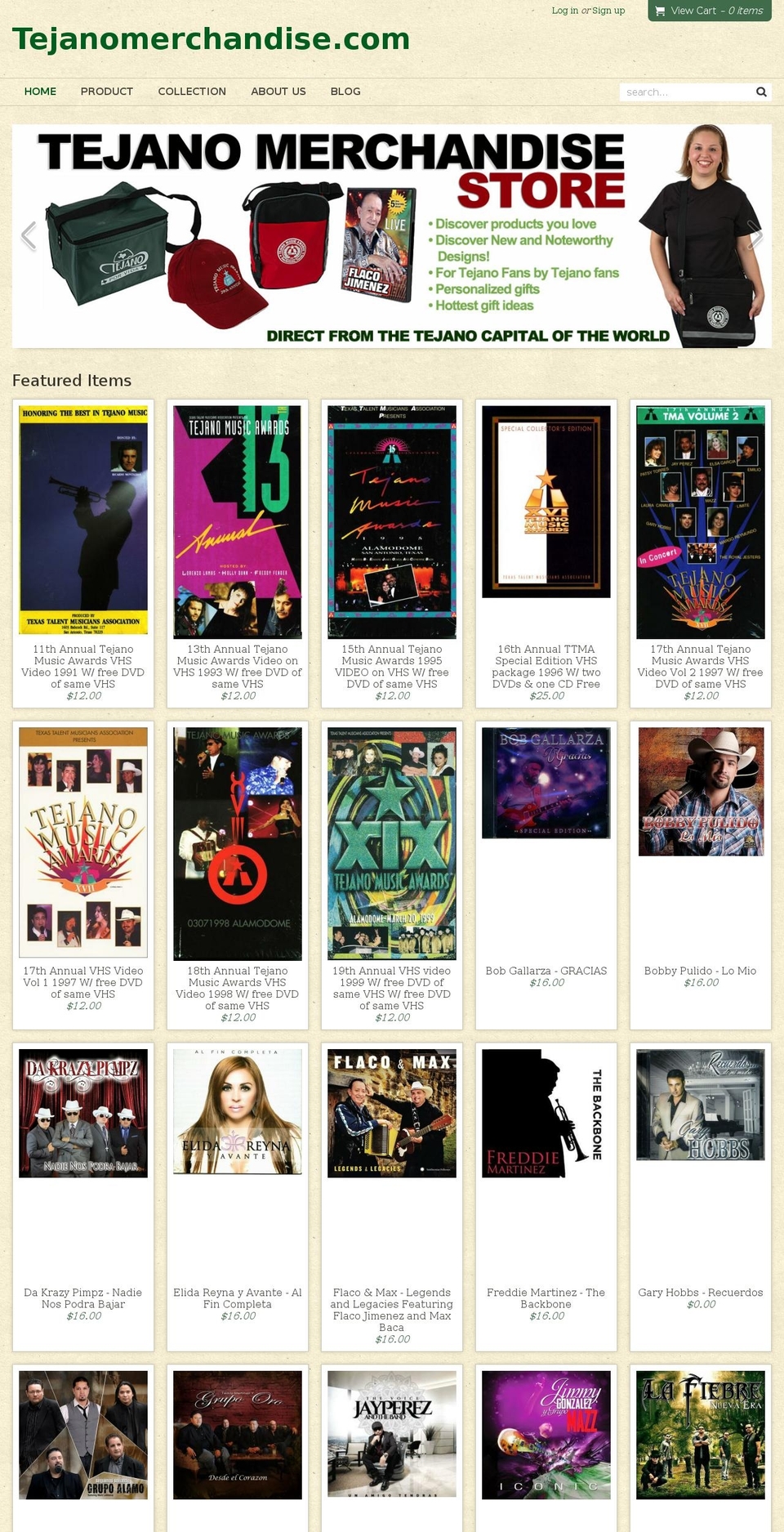 tejanocentral.com shopify website screenshot