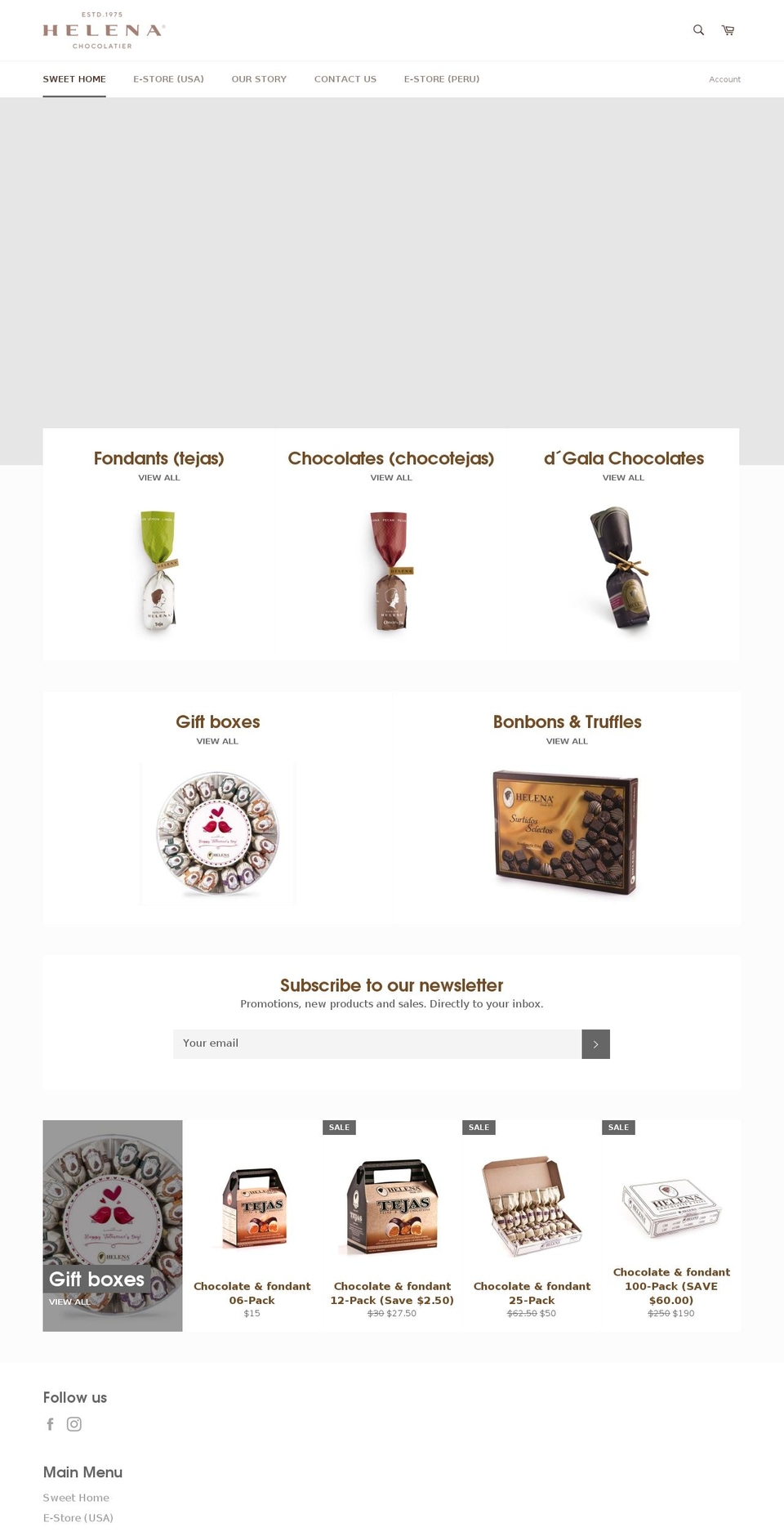 tejashelena.com — Shopify storefront screenshot
