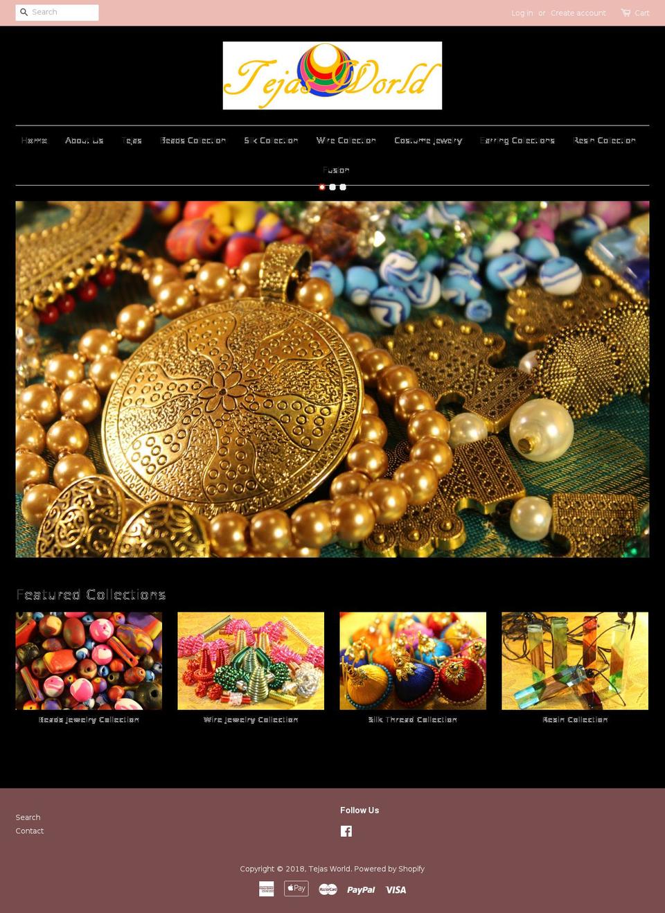 tejasworldjewelry.com — Shopify storefront screenshot