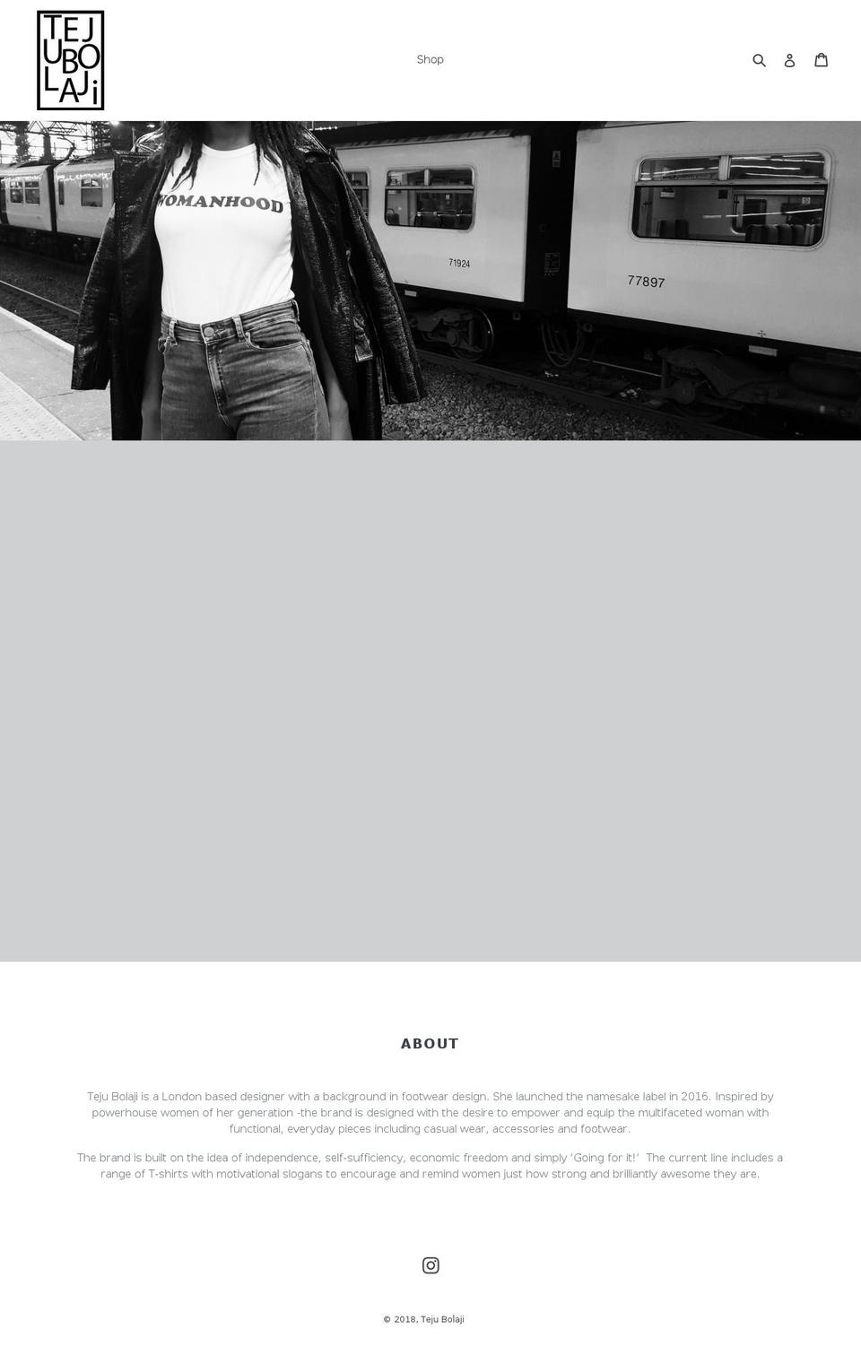 tejubolaji.com — Shopify storefront screenshot
