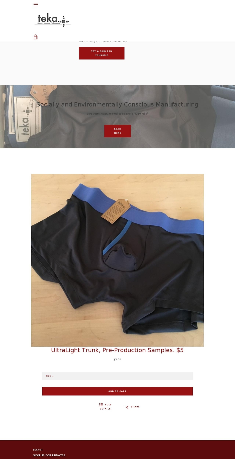 teka-wear.com — Shopify storefront screenshot