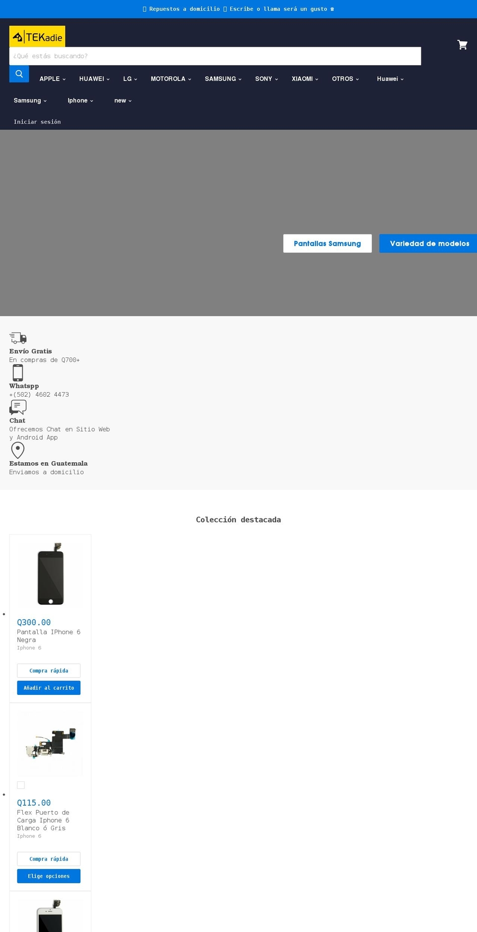 tekadie.com shopify website screenshot