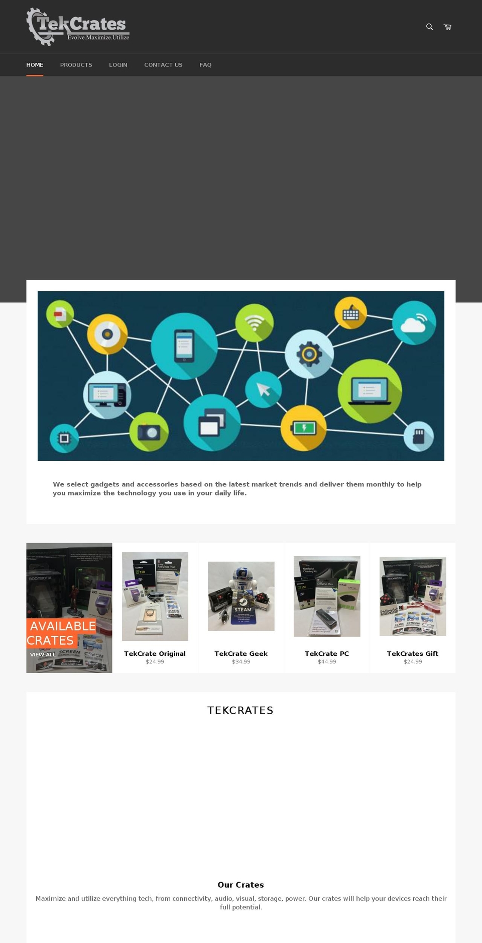 tekcrates.com — Shopify storefront screenshot