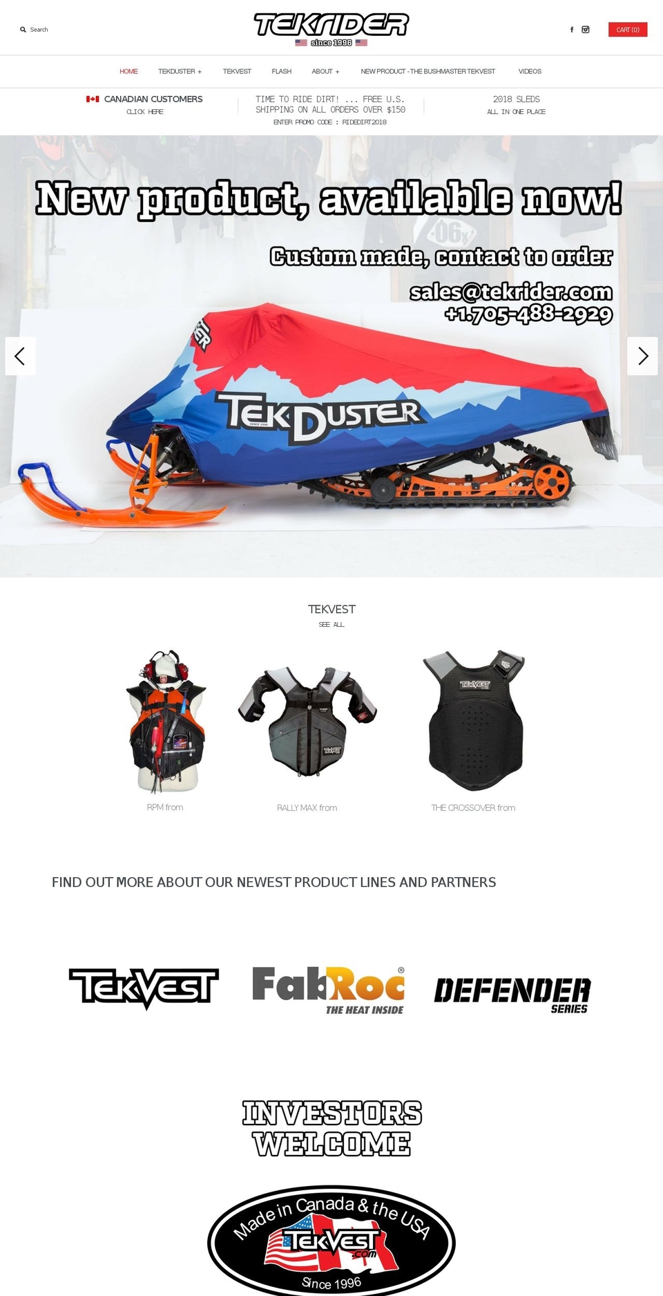 tekduster.com shopify website screenshot