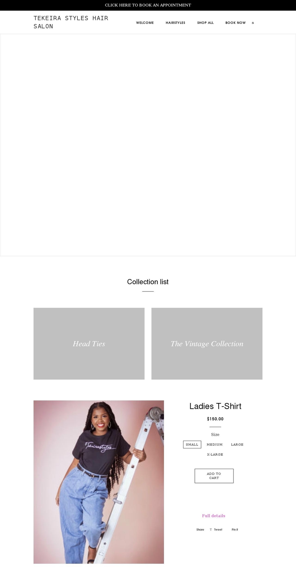 tekeirastyles.com shopify website screenshot