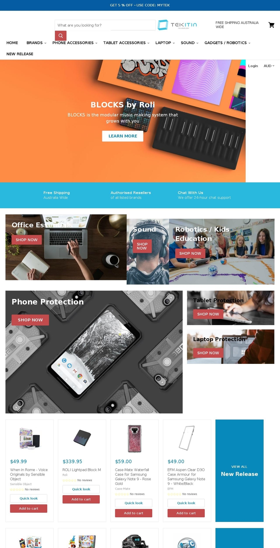 tekitin.com — Shopify storefront screenshot