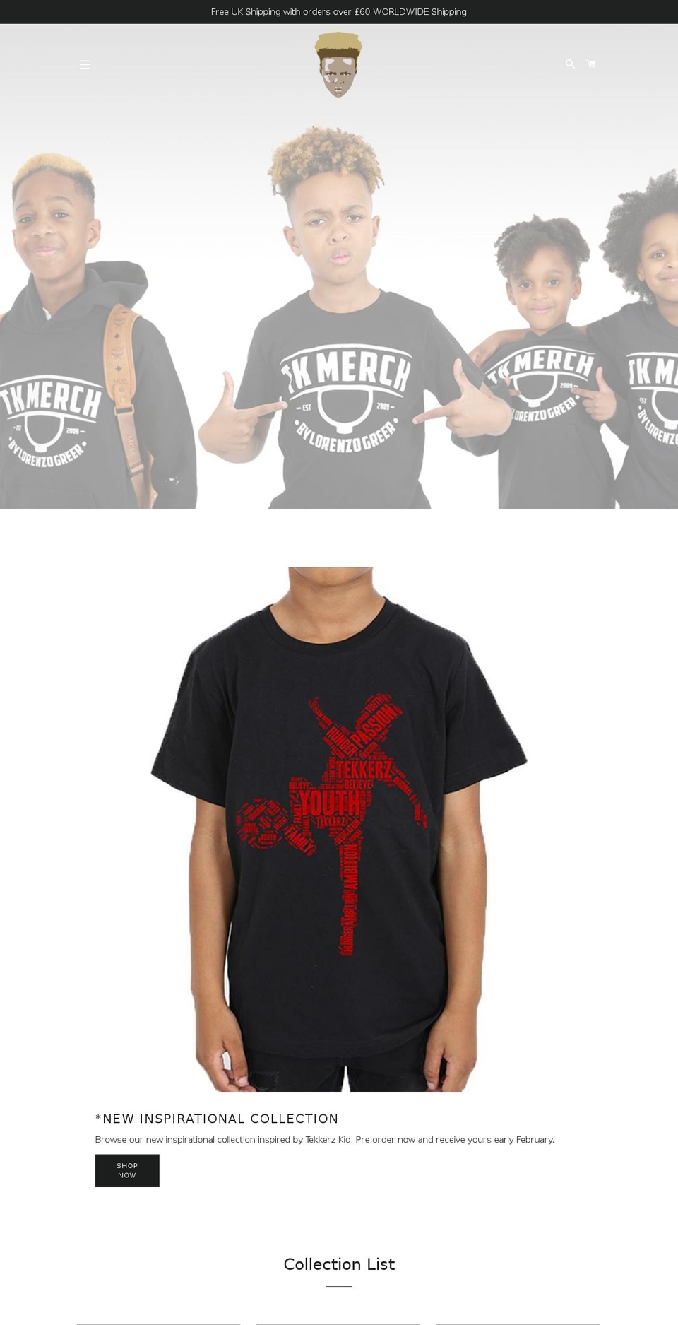 tekkerzkid.com shopify website screenshot