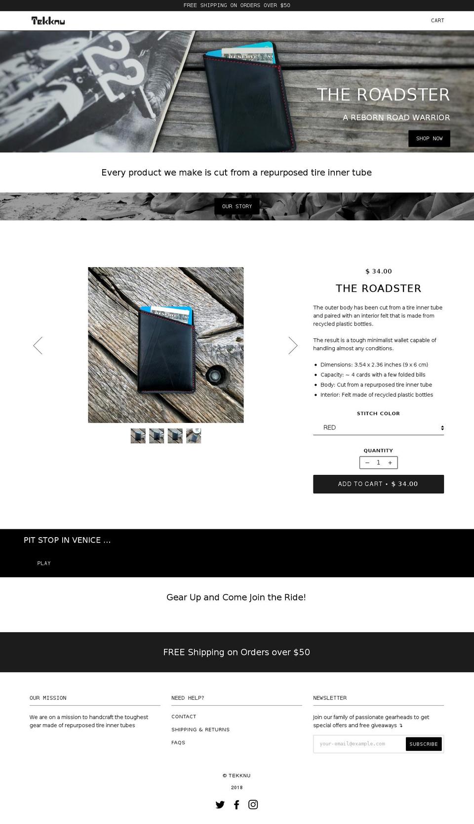 tekknugear.com shopify website screenshot