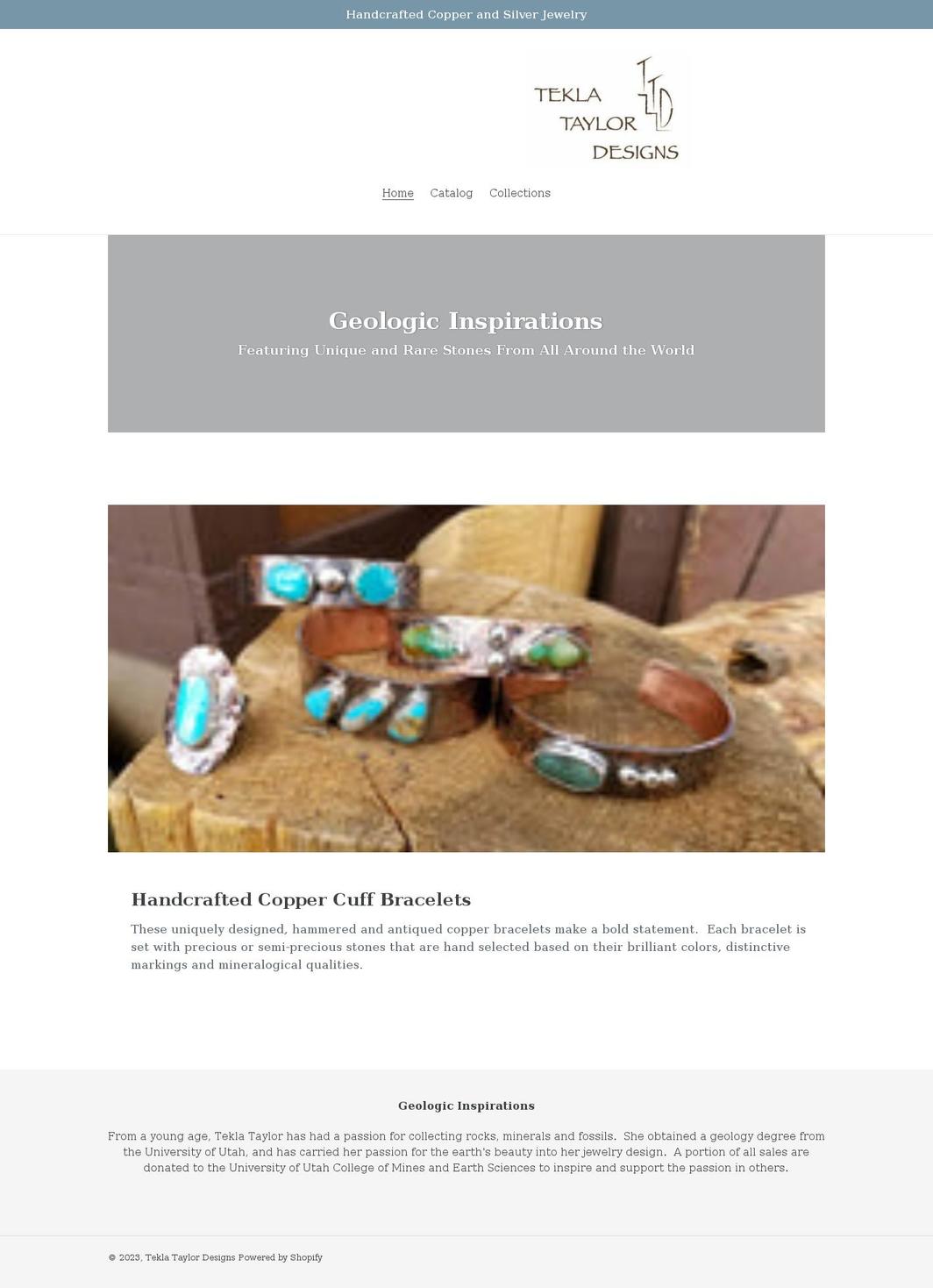 teklataylor.com shopify website screenshot