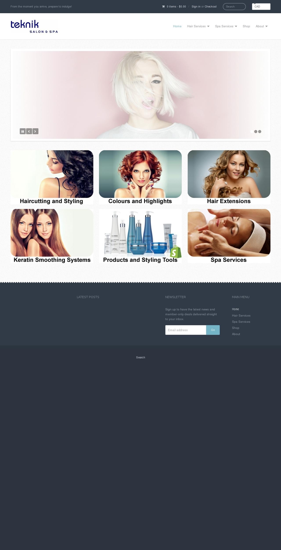 tekniksalon.com shopify website screenshot