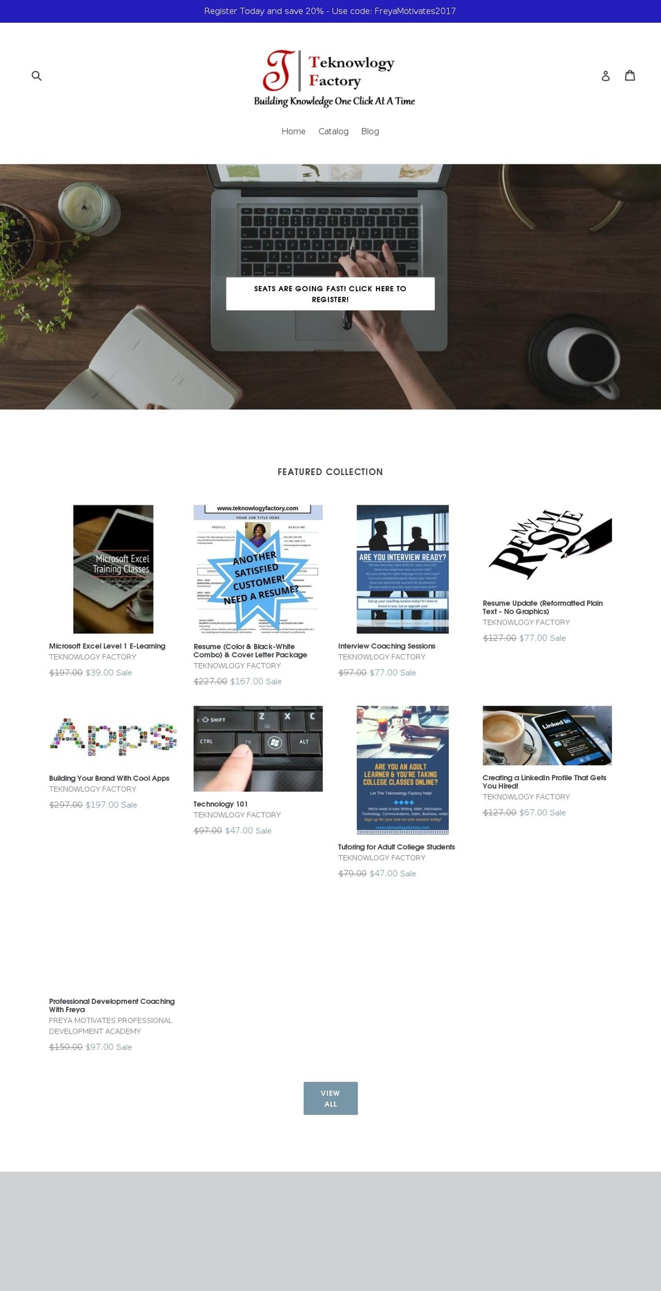 teknowlogyfactory.com — Shopify storefront screenshot