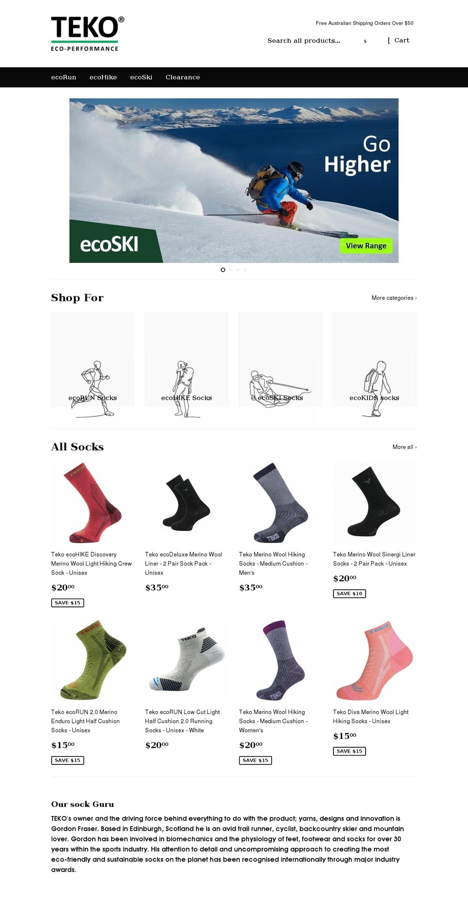 tekoforlife.com.au shopify website screenshot