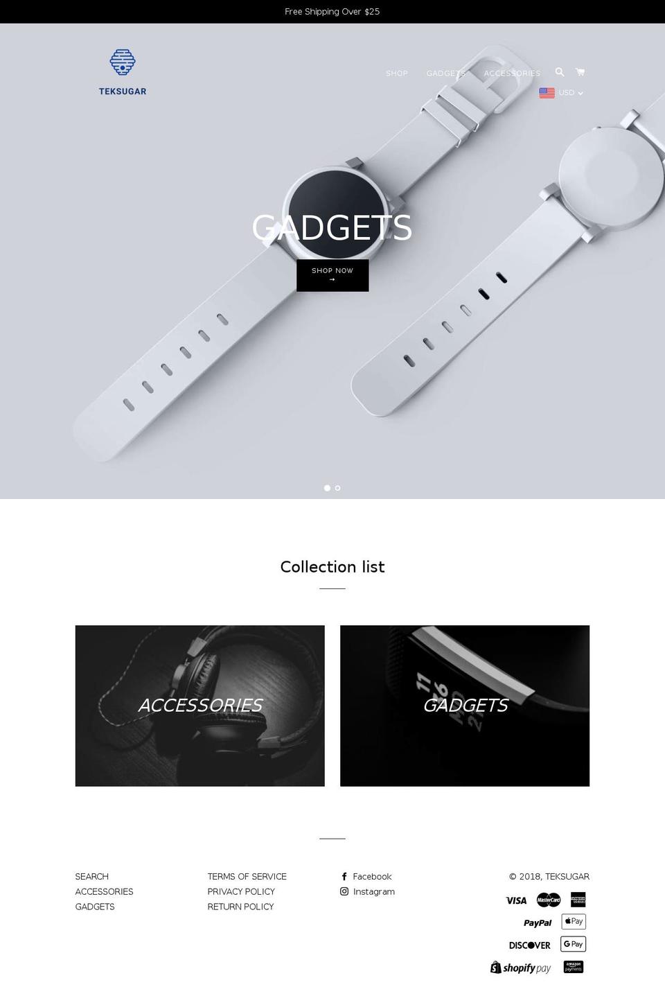 teksugar.com — Shopify storefront screenshot