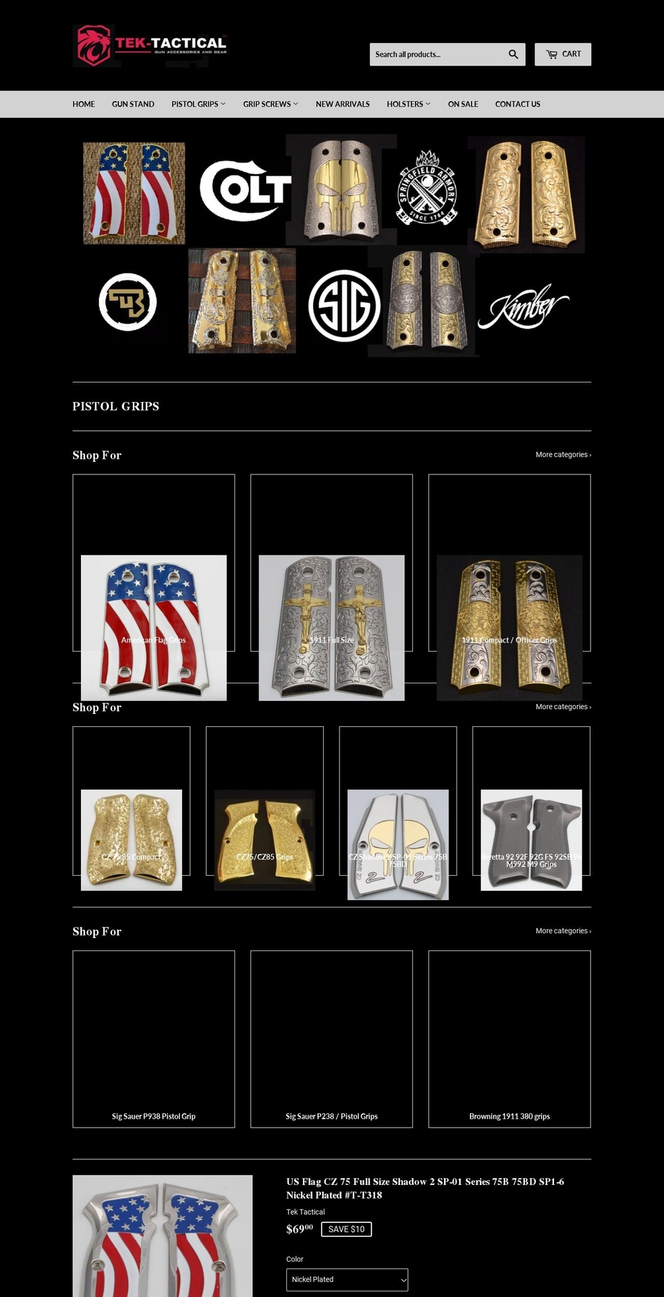 tektactical.com — Shopify storefront screenshot