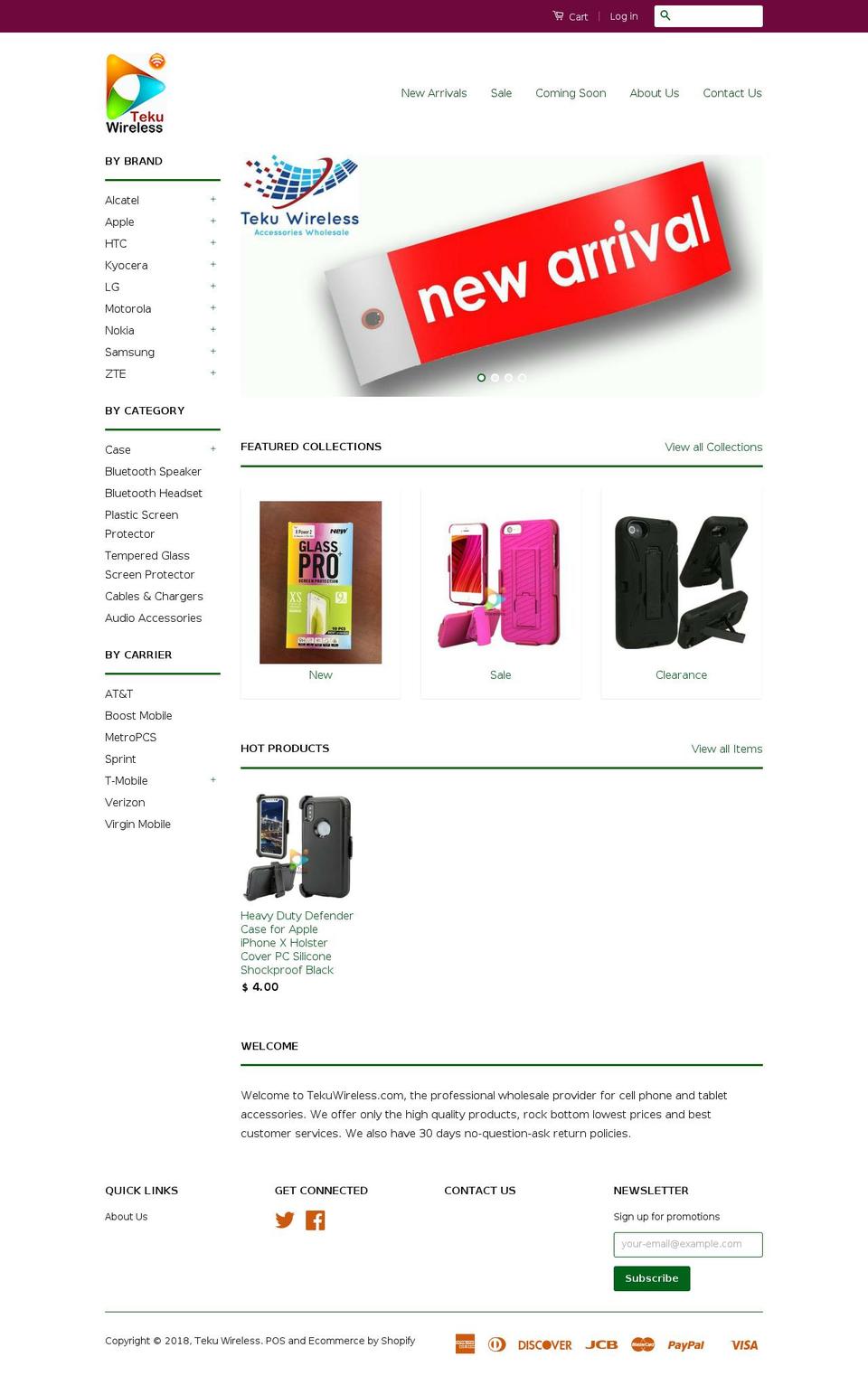 tekuwireless.com — Shopify storefront screenshot