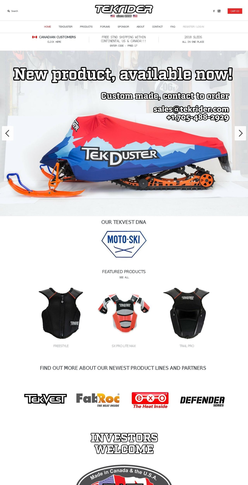 tekvest.com shopify website screenshot