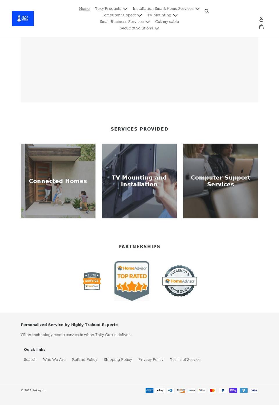 tekyguru.com shopify website screenshot