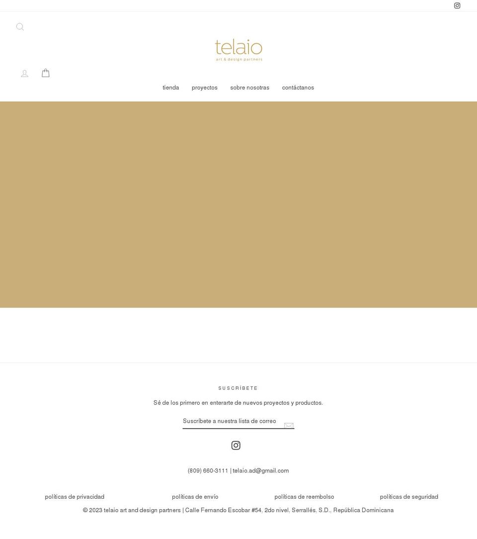 telaio.shop shopify website screenshot