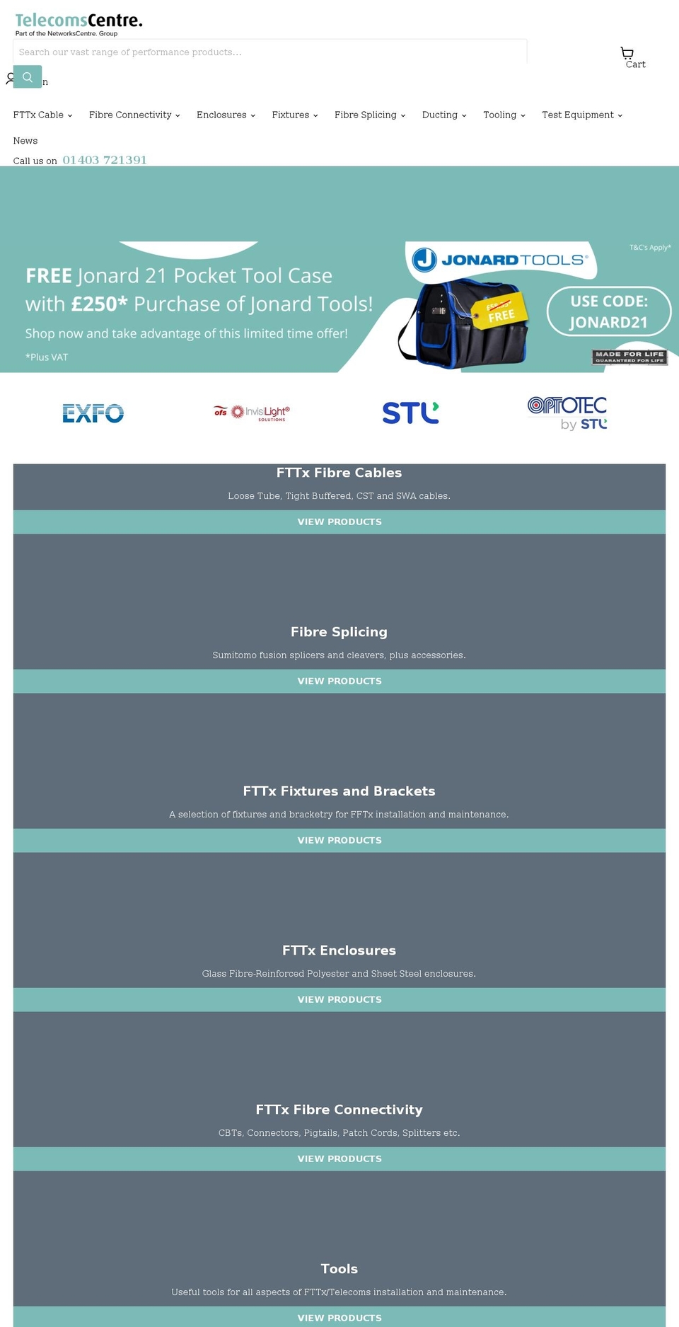 telecomscentre.co.uk shopify website screenshot