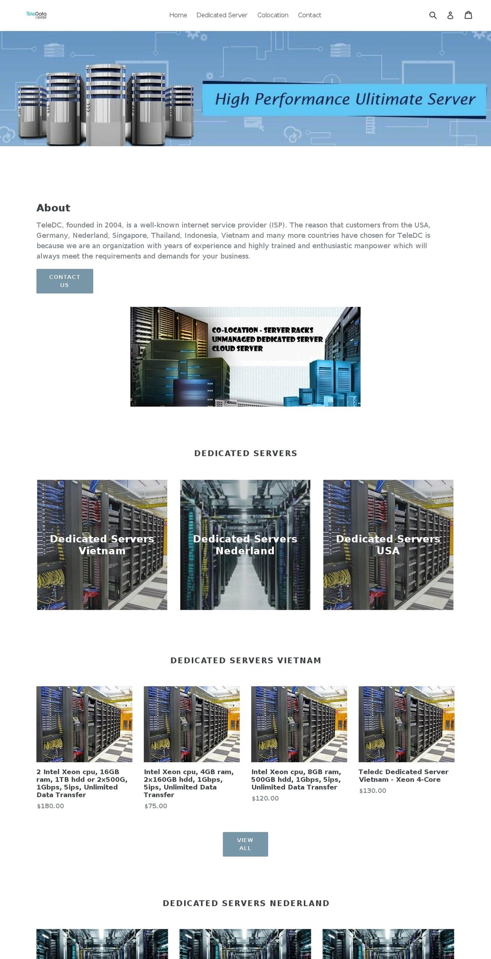teledc.com — Shopify storefront screenshot