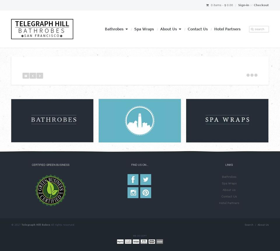 telegraphhillrobes.com shopify website screenshot