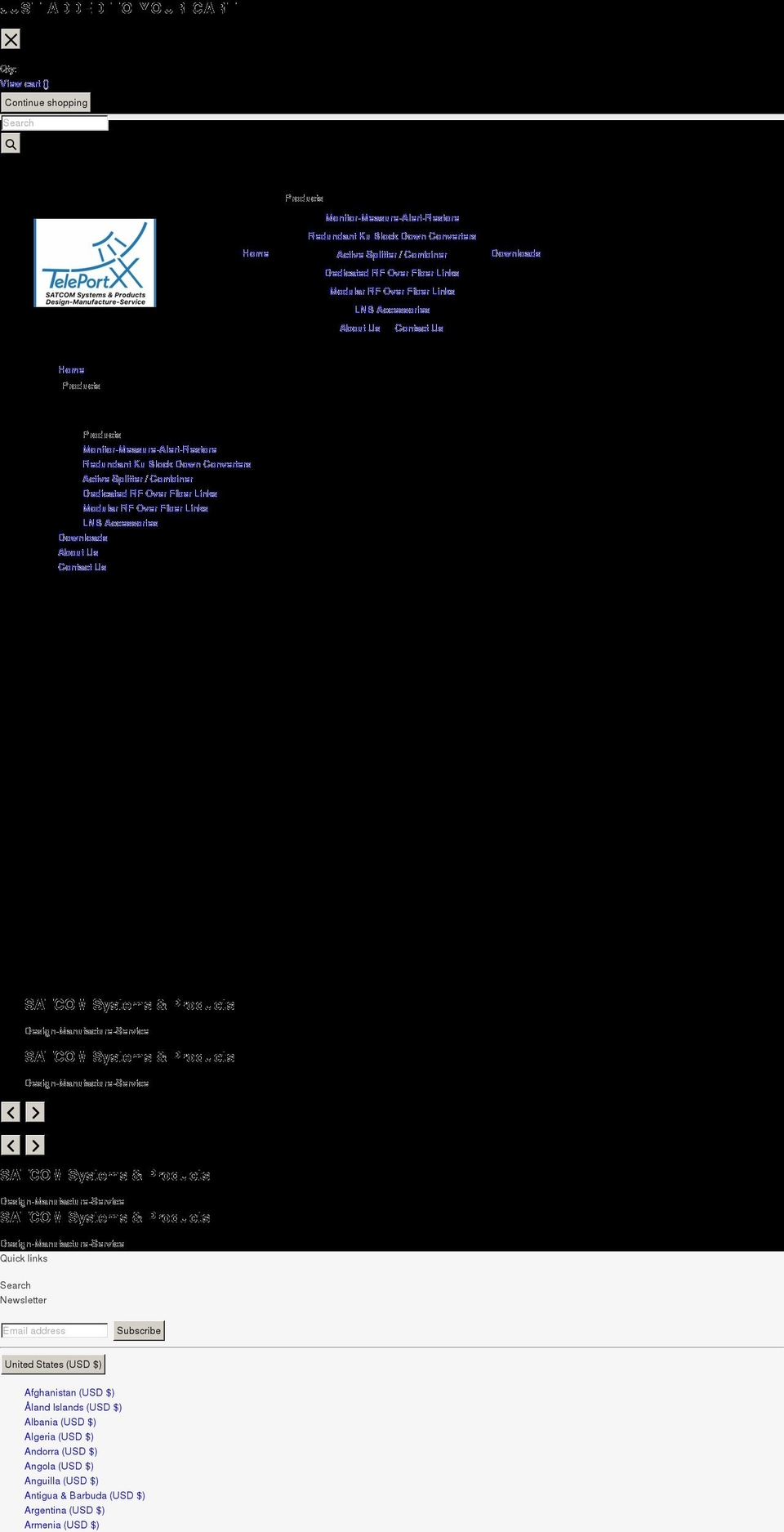 teleportxx.com shopify website screenshot