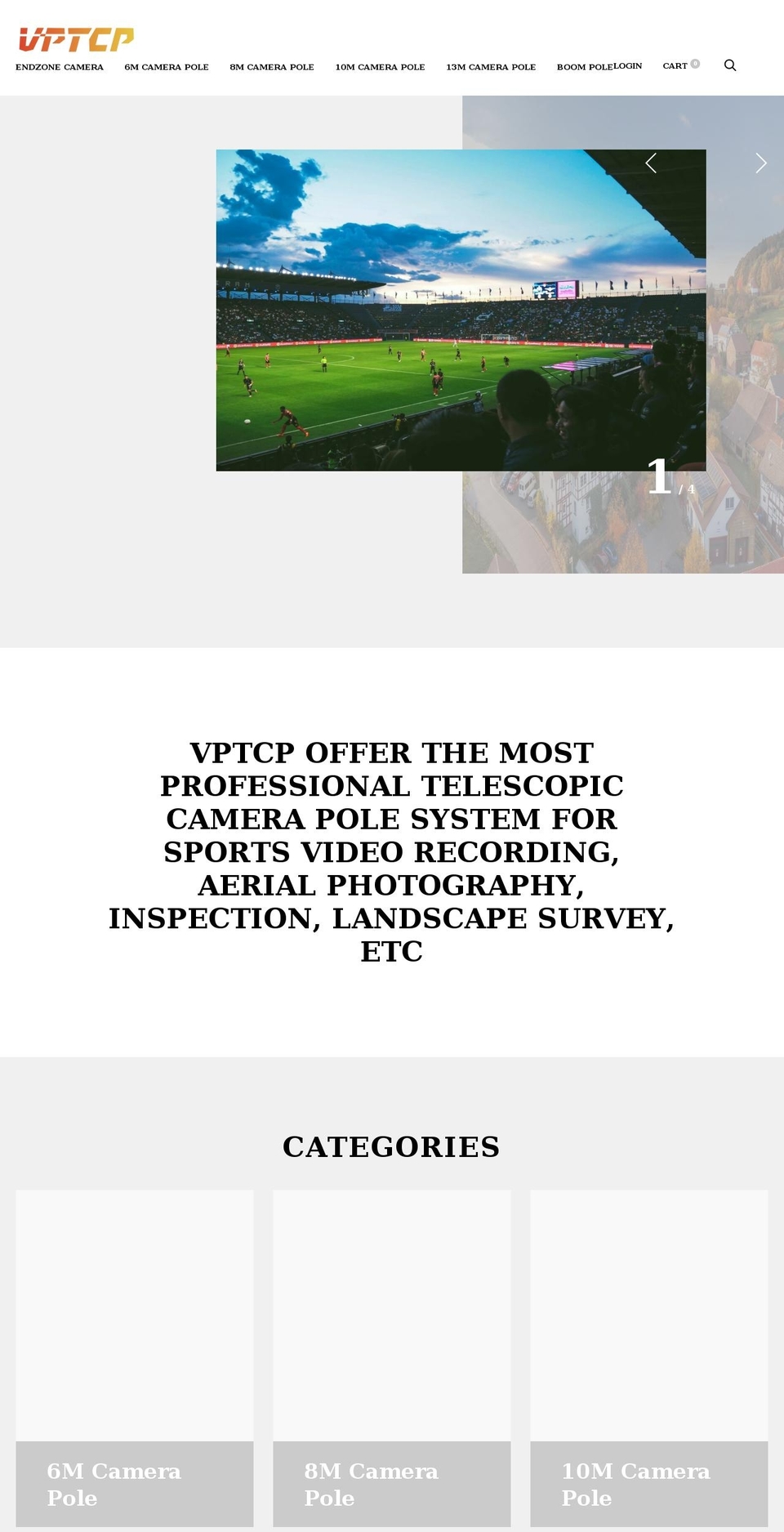 telescopiccamerapole.com shopify website screenshot