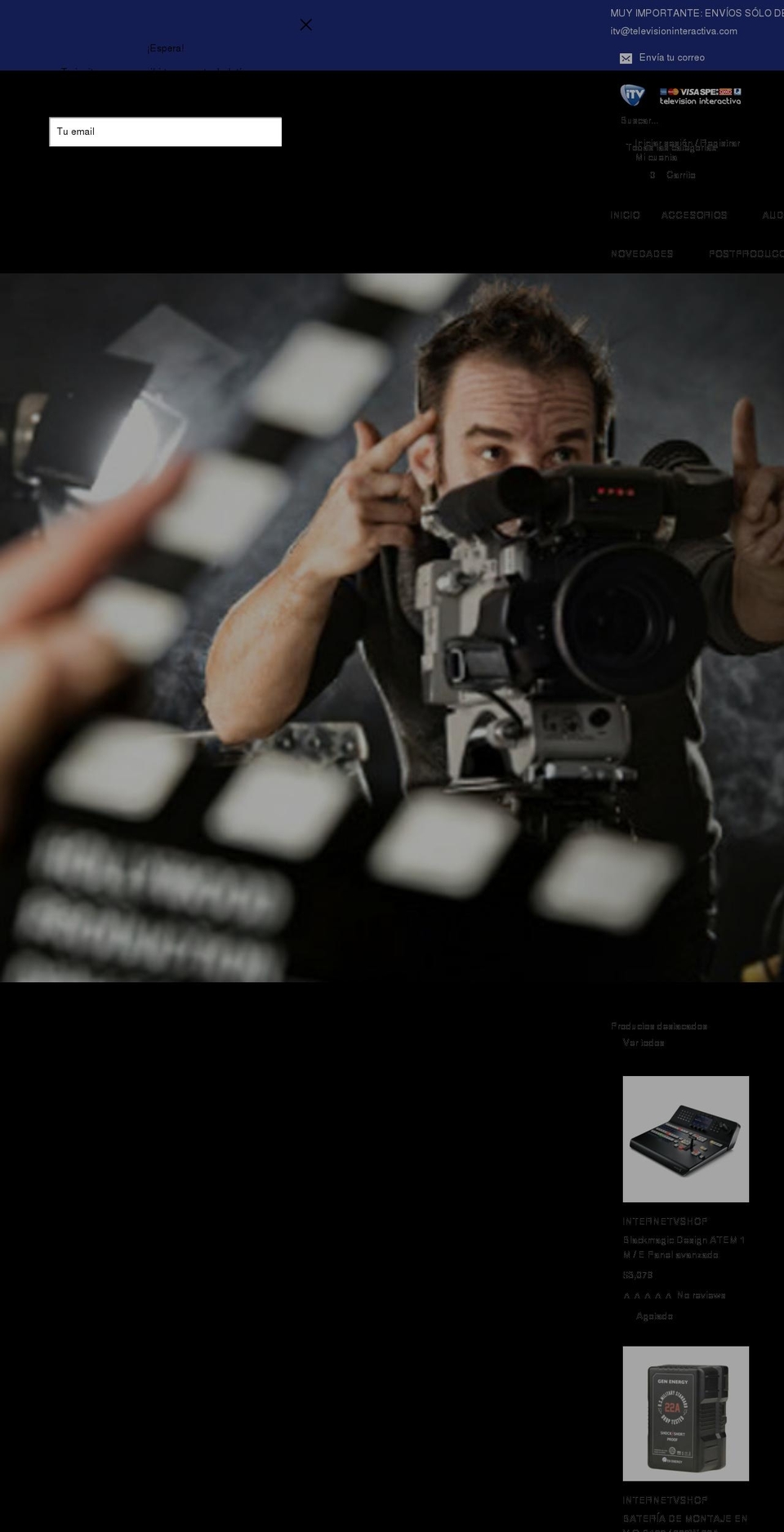 televisioninteractiva.com shopify website screenshot