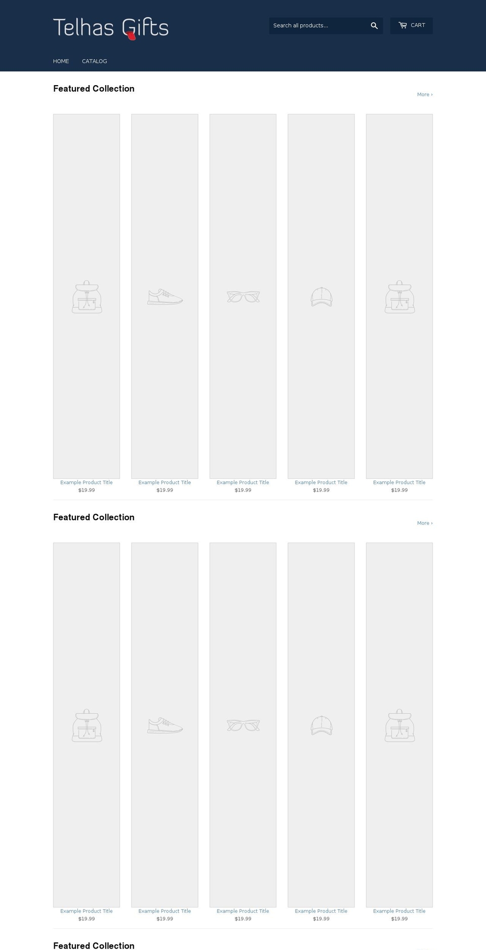 telhasgifts.com — Shopify storefront screenshot