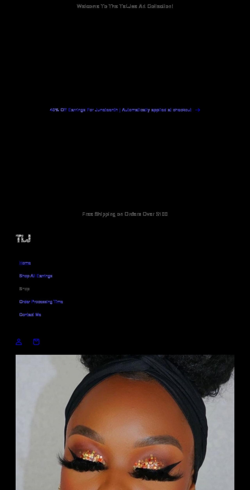 teljaecollection.com shopify website screenshot