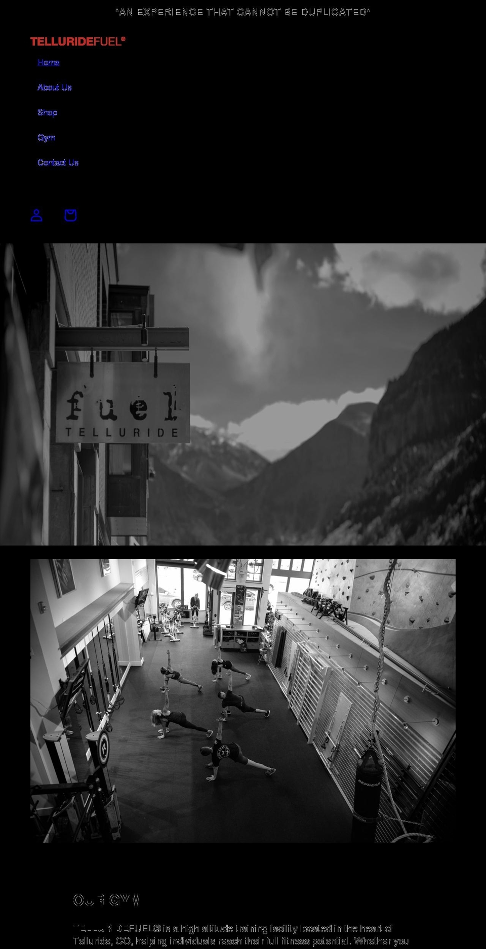 telluridefuel.com shopify website screenshot