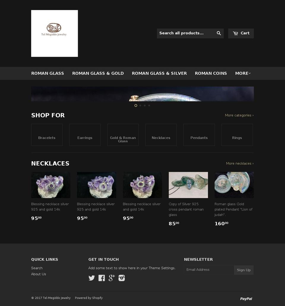 telmegiddojewelry.com shopify website screenshot