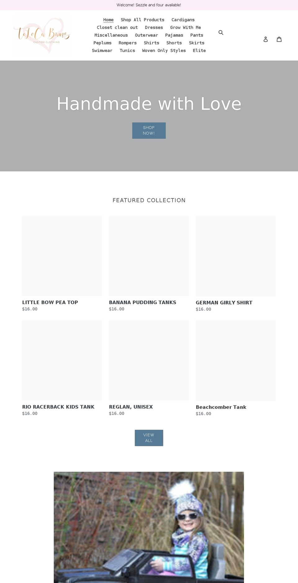 telocabums.com shopify website screenshot