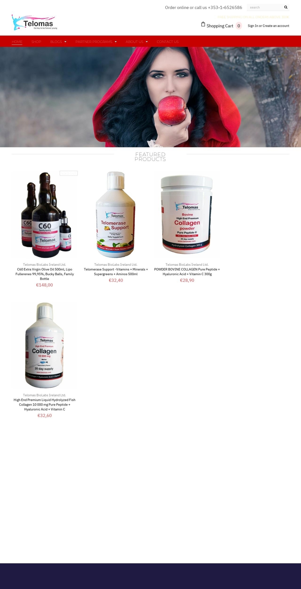 telomas.com shopify website screenshot