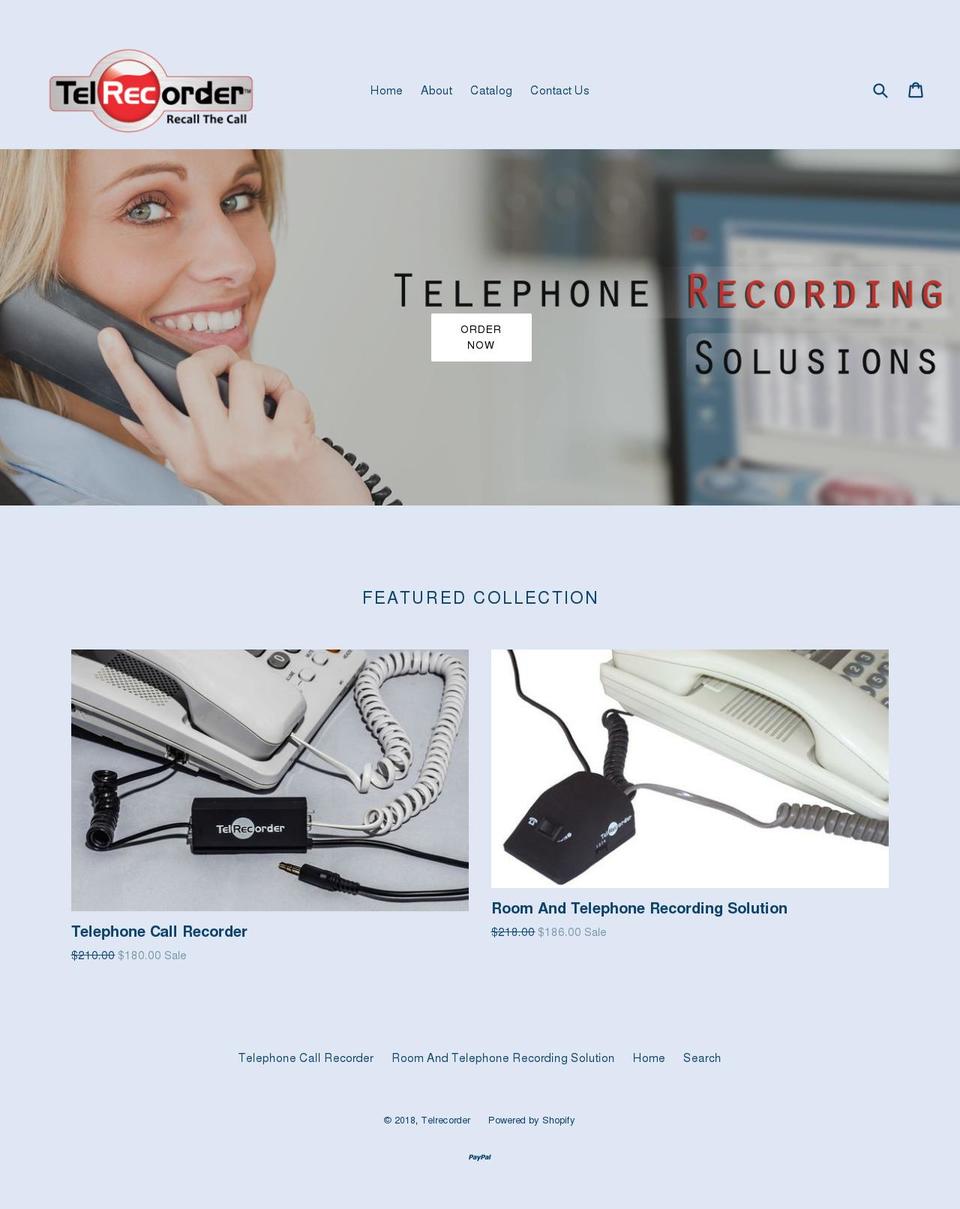 telrecorder.com — Shopify storefront screenshot
