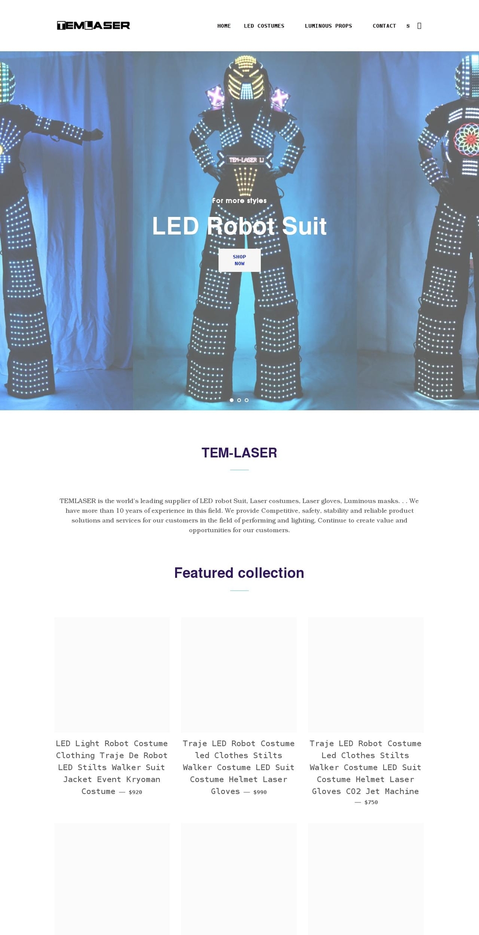 tem-laser.net shopify website screenshot
