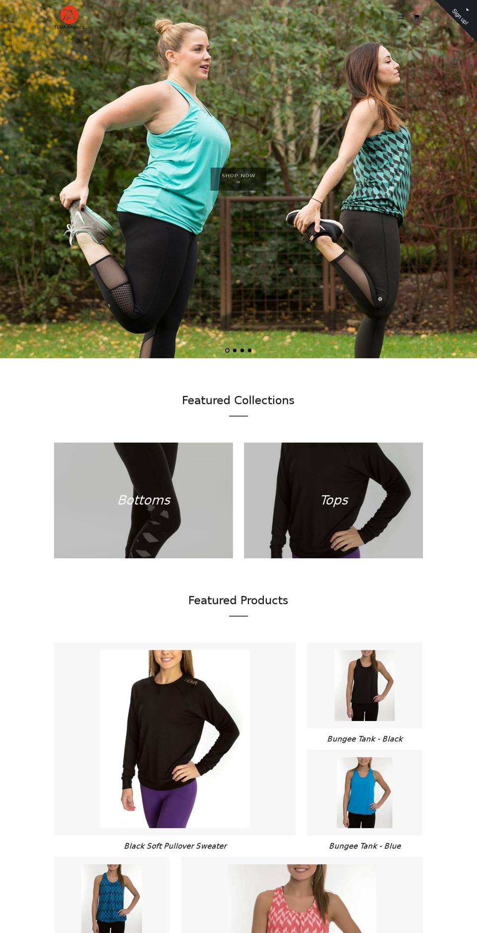 temaathletics.com shopify website screenshot