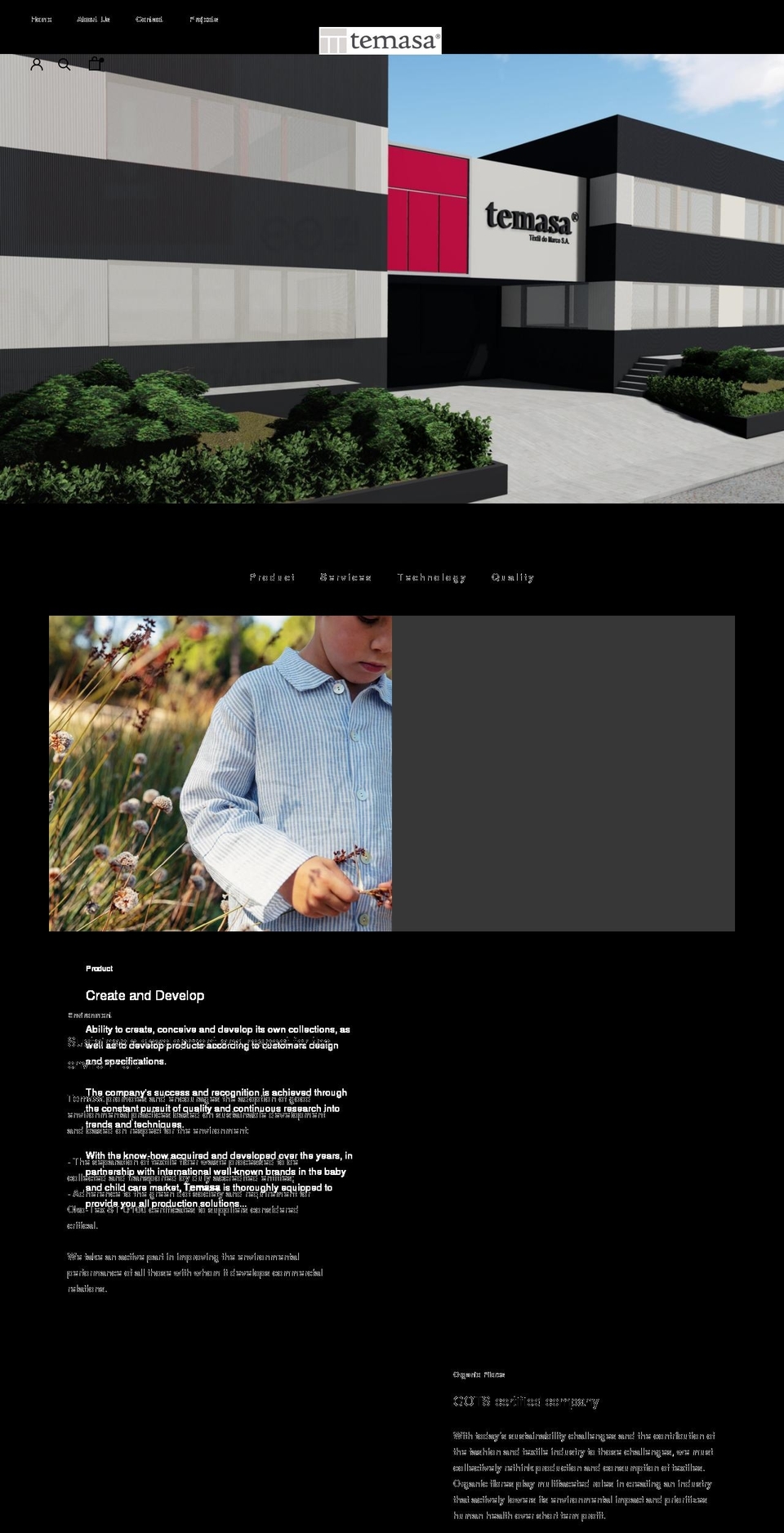 Temasa Shopify theme site example temasa.pt