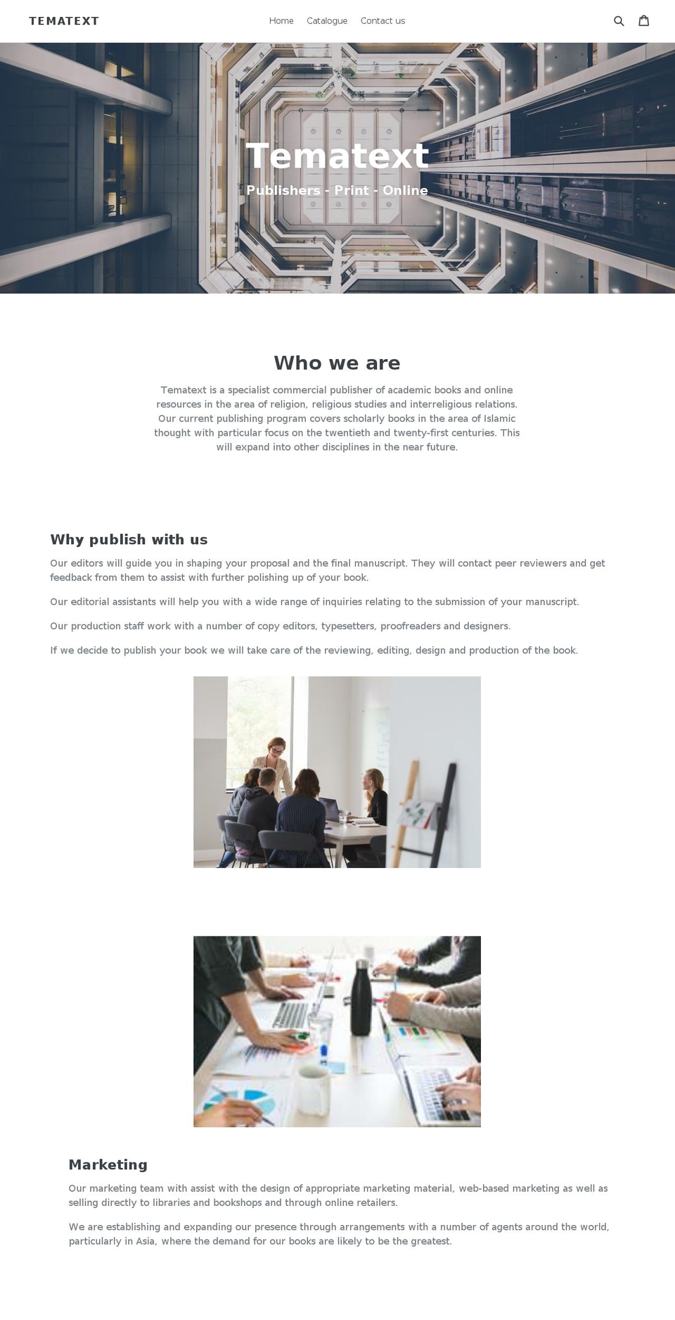 tematext.com — Shopify storefront screenshot