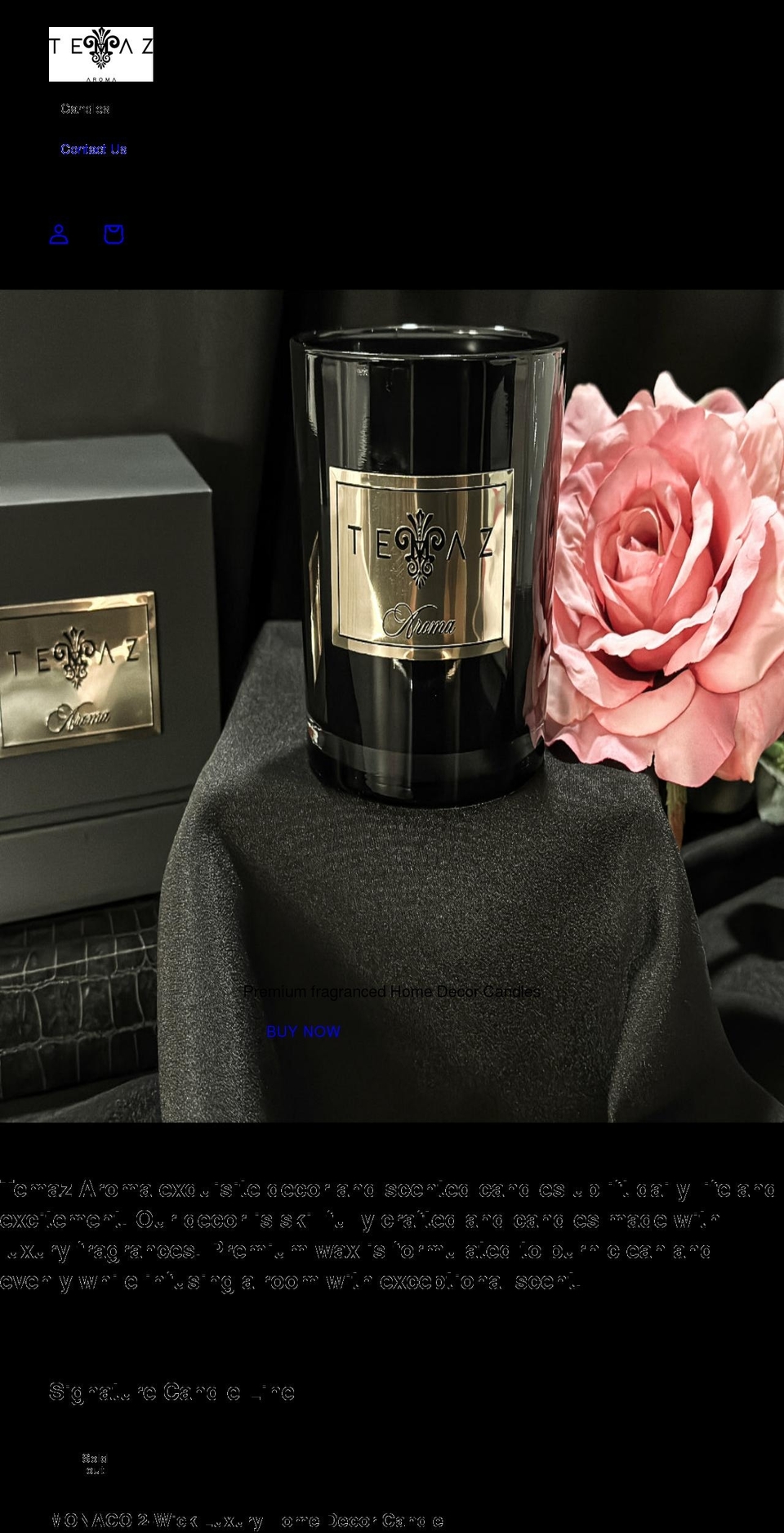 temazaroma.com shopify website screenshot