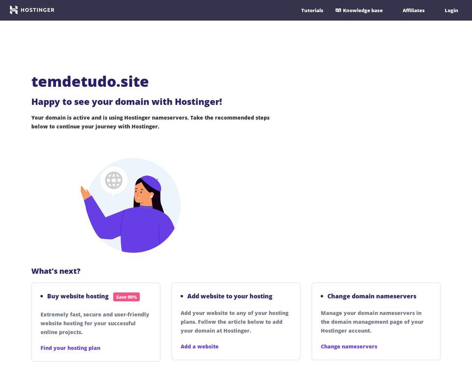 temdetudo.site shopify website screenshot