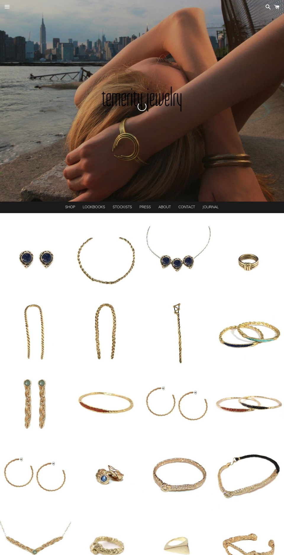 temerityjewelry.com shopify website screenshot