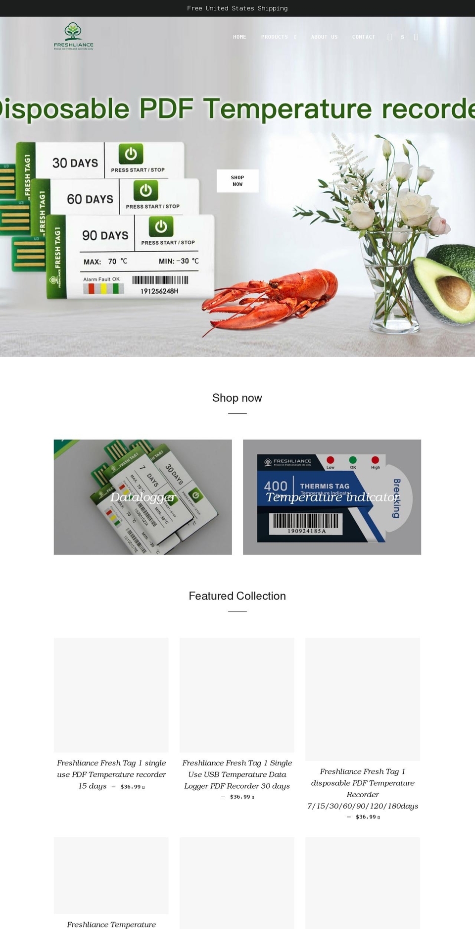 temlogger.com shopify website screenshot