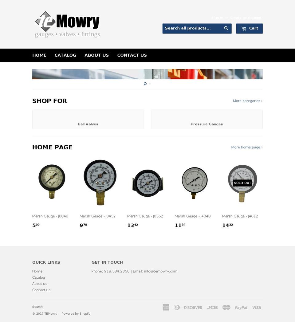 temowry.com shopify website screenshot