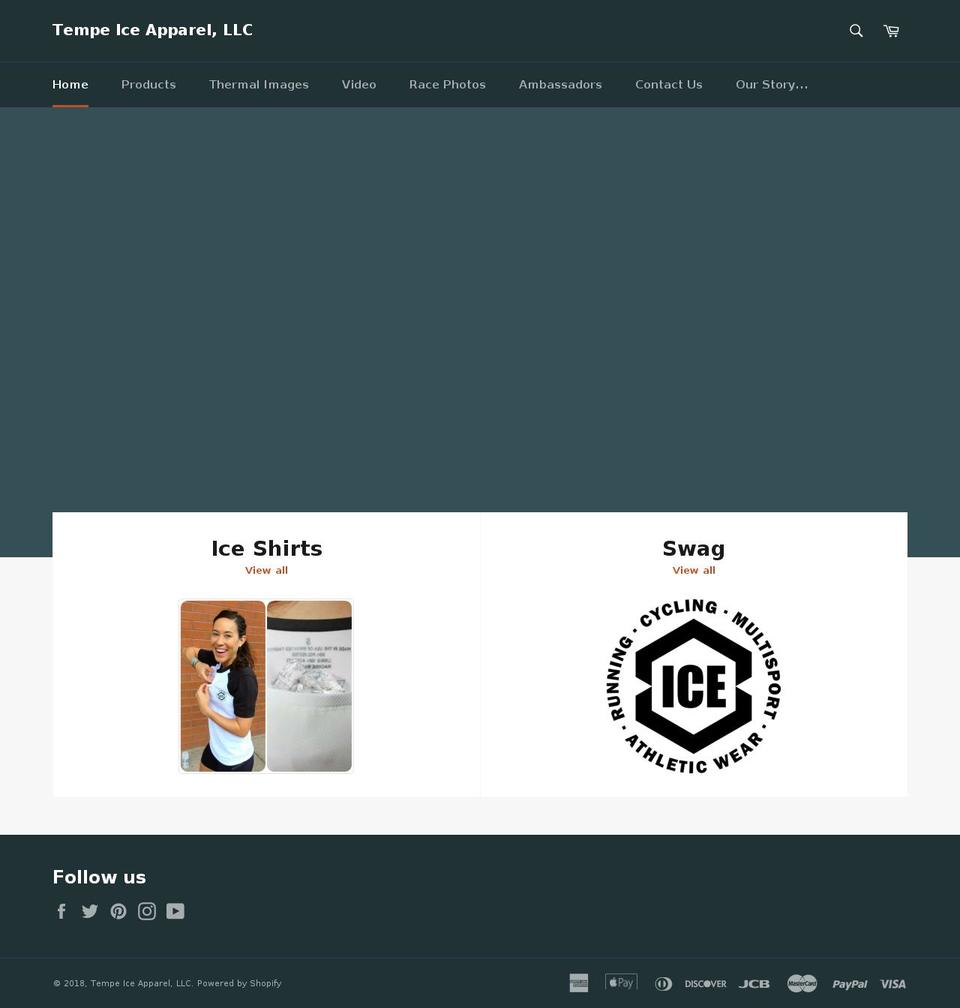 tempeiceapparel.com shopify website screenshot